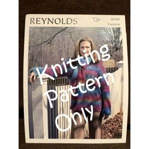 New Reynolds Yarns Fusion 82284 Chevron Pullover & Scarf Knitting Pattern